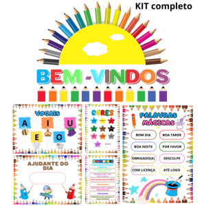 Kit decoração de sala de aula - Desenhando