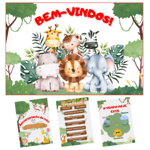Kit decoração de sala de aula - Safari