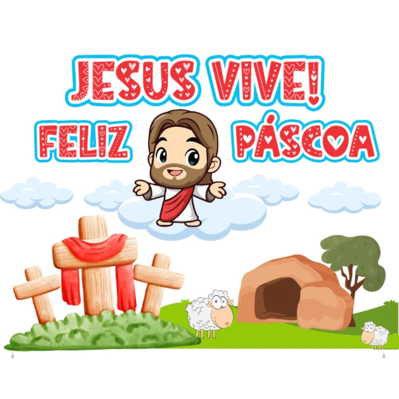 Painel de páscoa - Jesus vive