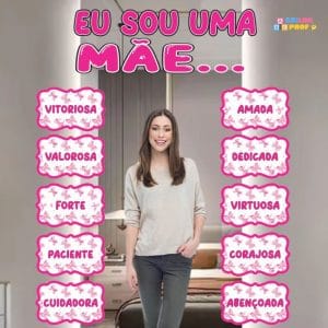 Painel espelho das afirmações - Dia das Mães