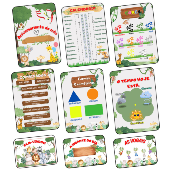 Kit decoração de sala de aula - Safari - Imagem 2