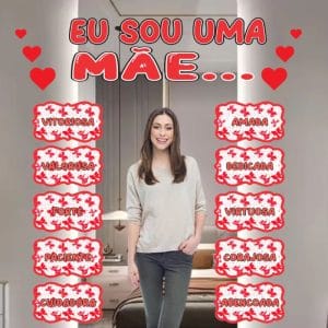 Painel espelho - Dia das Mães - Vermelho