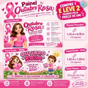 Painel Outubro Rosa – 2 Painéis pelo Preço de 1
